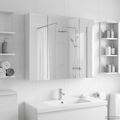 Bathroom Mirror Cabinet White 80 x 14.5 x 70 cm Engineered wood