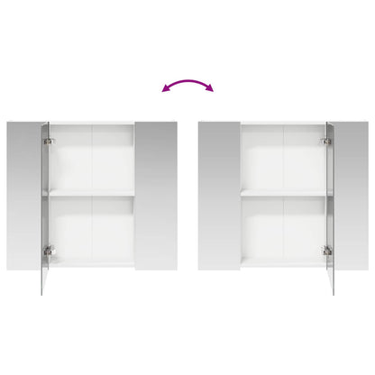 Bathroom Mirror Cabinet White 80 x 14.5 x 70 cm Engineered wood