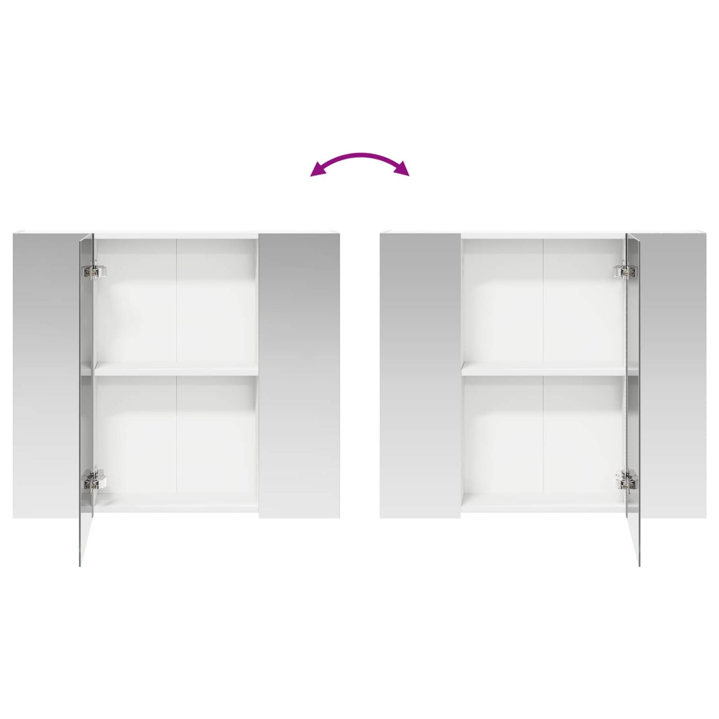 Bathroom Mirror Cabinet White 80 x 14.5 x 70 cm Engineered wood