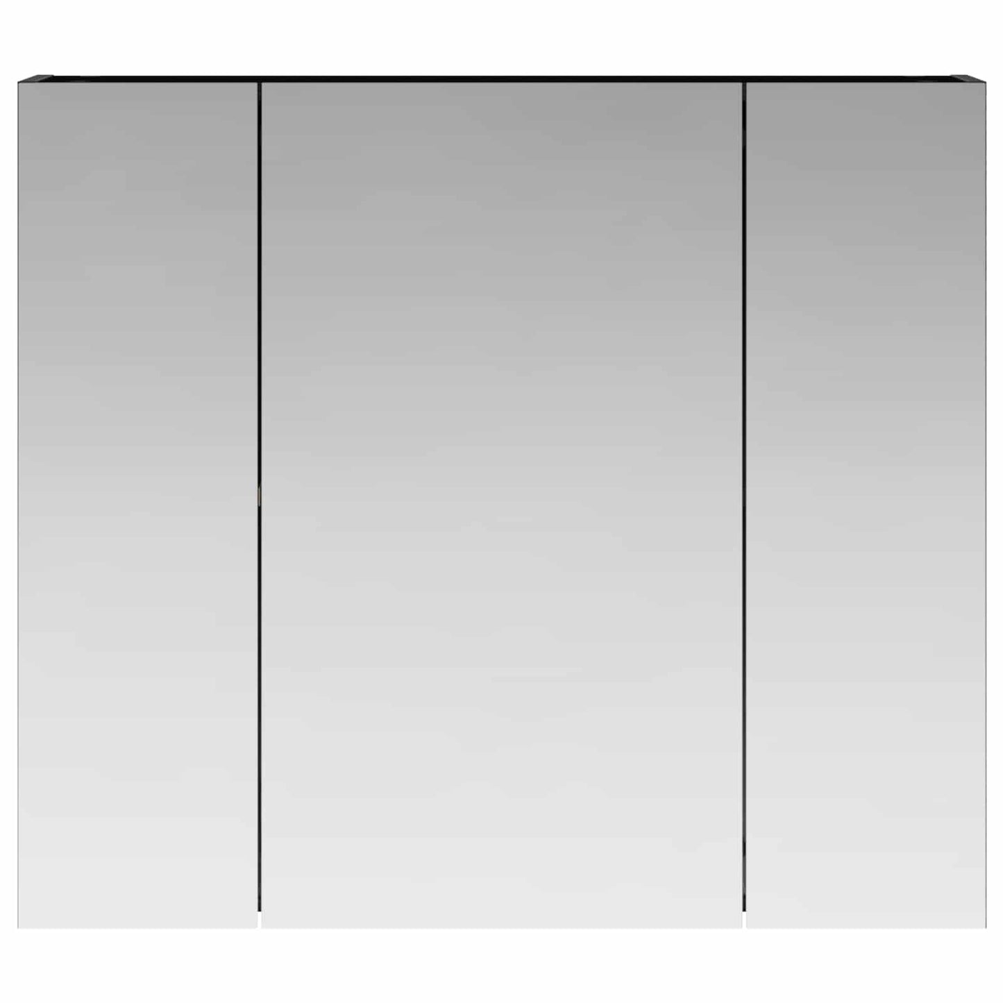 Bathroom Mirror Cabinet with Shelf Black Oak 80 x 14.5 x 70 cm