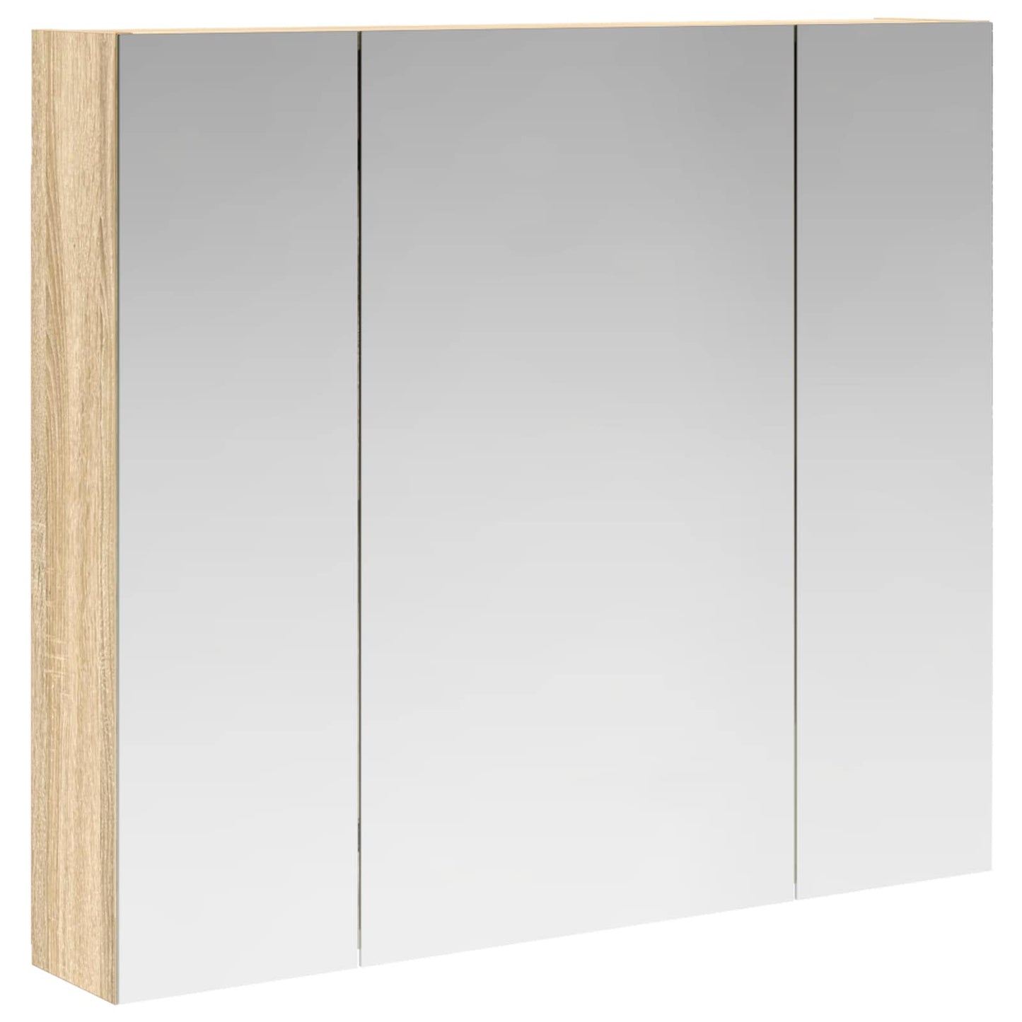 Bathroom Mirror Cabinet with Shelf Sonoma Oak 80 x 14.5 x 70 cm