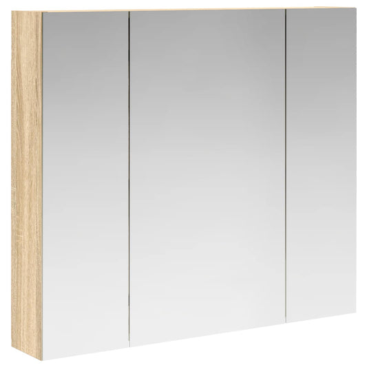 Bathroom Mirror Cabinet with Shelf Sonoma Oak 80 x 14.5 x 70 cm