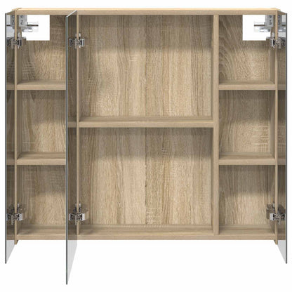 Bathroom Mirror Cabinet with Shelf Sonoma Oak 80 x 14.5 x 70 cm