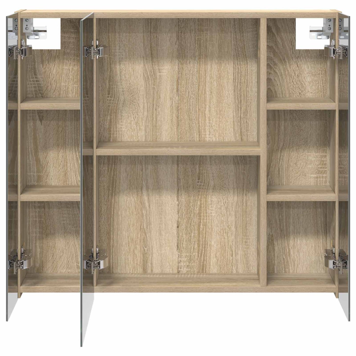 Bathroom Mirror Cabinet with Shelf Sonoma Oak 80 x 14.5 x 70 cm