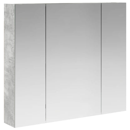 Bathroom Mirror Cabinet Concrete Grey 80 x 14.5 x 70 cm