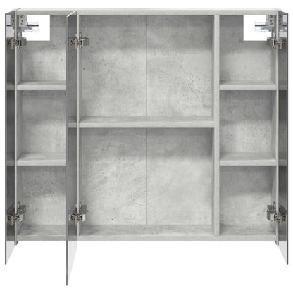 Bathroom Mirror Cabinet Concrete Grey 80 x 14.5 x 70 cm