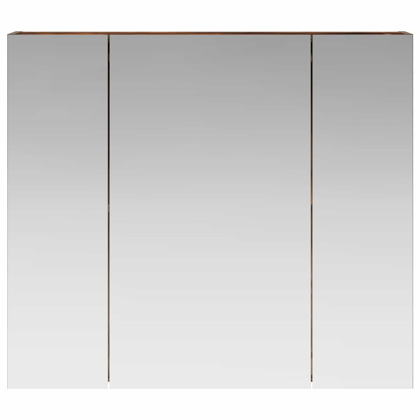 Bathroom Mirror Cabinet with Shelf Smoked Oak 80 x 14.5 x 70 cm