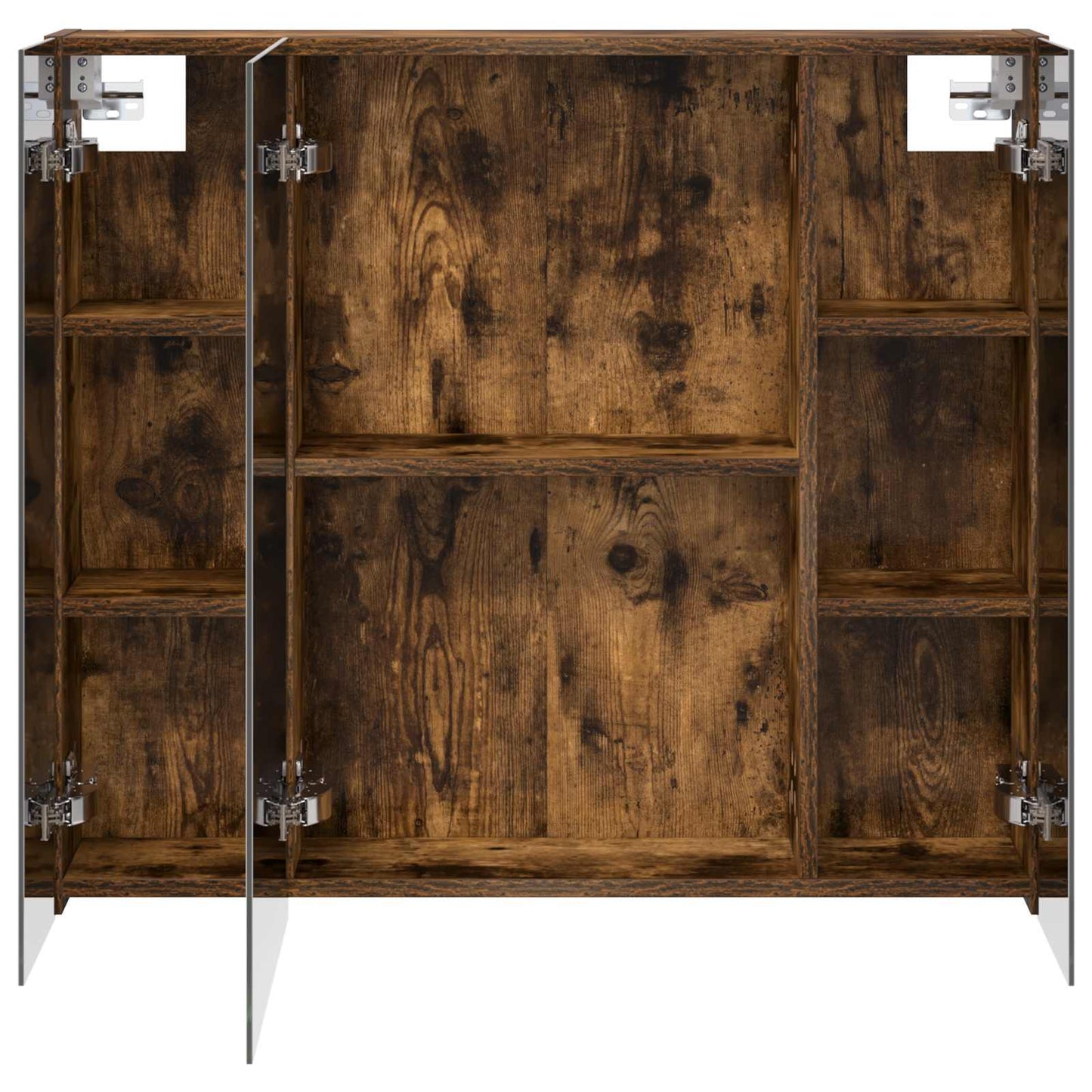 Bathroom Mirror Cabinet with Shelf Smoked Oak 80 x 14.5 x 70 cm