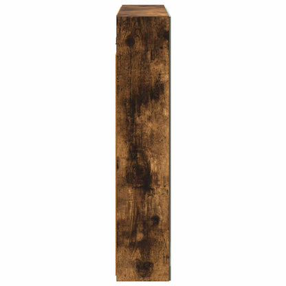 Bathroom Mirror Cabinet with Shelf Smoked Oak 80 x 14.5 x 70 cm