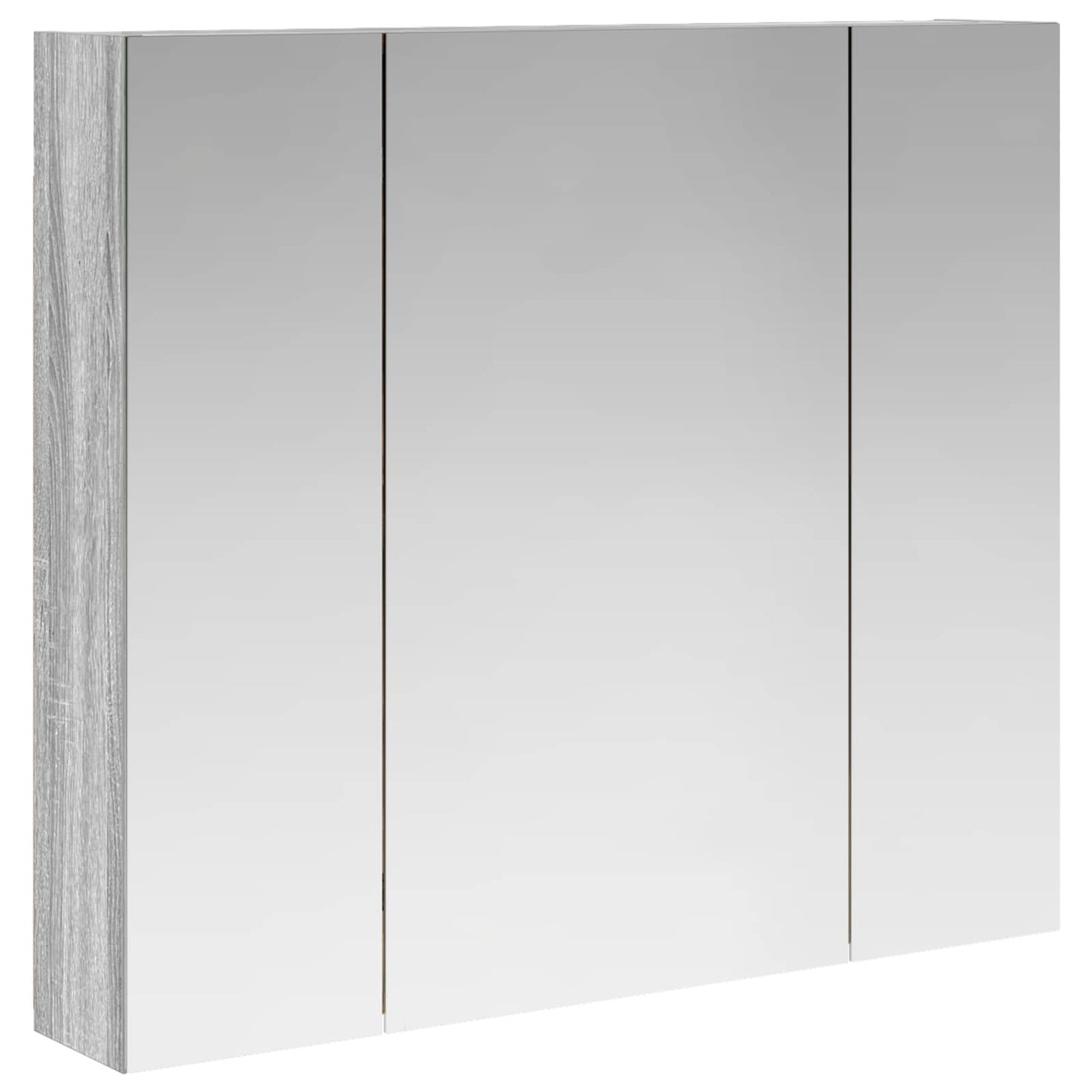 Bathroom Mirror Cabinet with Door Grey Sonoma 80 x 14.5 x 70 cm