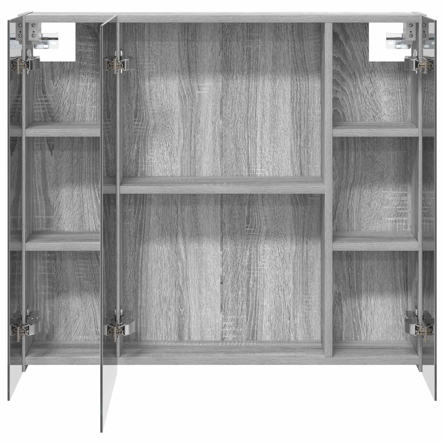 Bathroom Mirror Cabinet with Door Grey Sonoma 80 x 14.5 x 70 cm