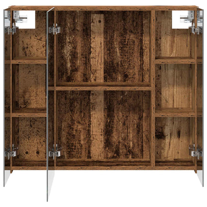 Bathroom Mirror Cabinet with Shelf Old Wood 80 x 14.5 x 70 cm