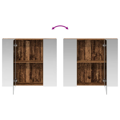 Bathroom Mirror Cabinet with Shelf Old Wood 80 x 14.5 x 70 cm