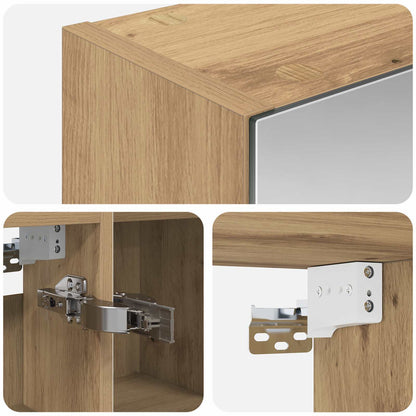 Bathroom Mirror Cabinet Artisan Oak 80 x 14.5 x 70 cm
