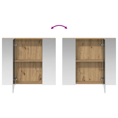 Bathroom Mirror Cabinet Artisan Oak 80 x 14.5 x 70 cm