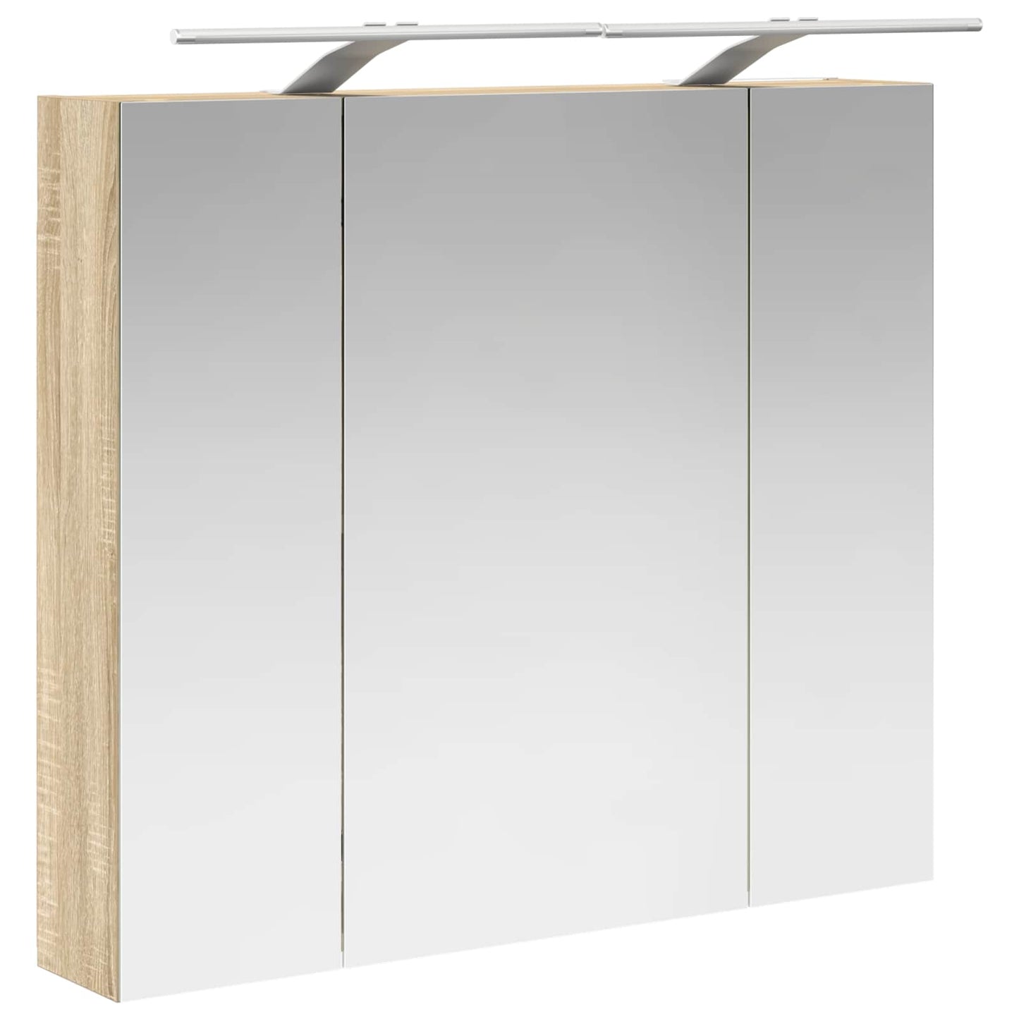 Bathroom Mirror Cabinet with Shelf Sonoma Oak 80 x 14.5 x 70 cm