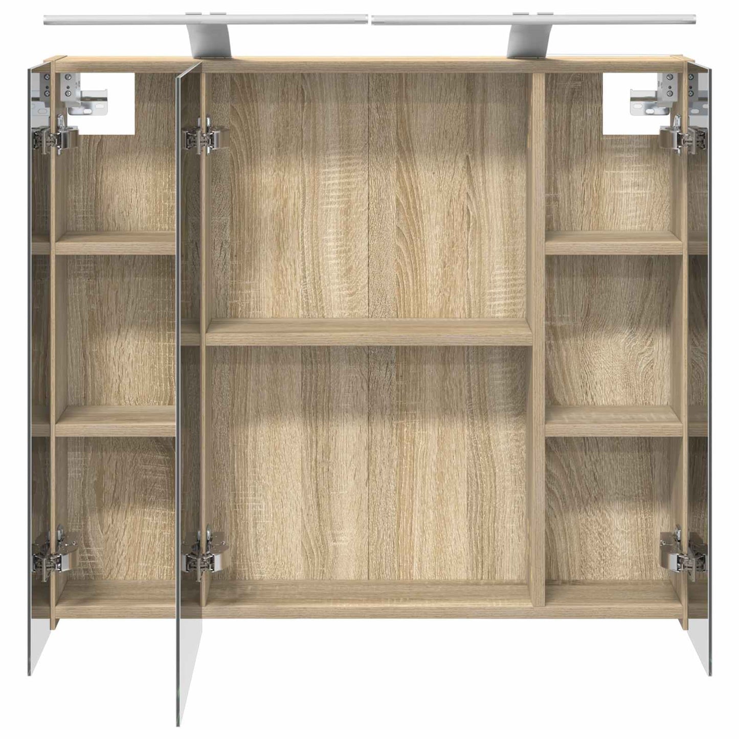 Bathroom Mirror Cabinet with Shelf Sonoma Oak 80 x 14.5 x 70 cm