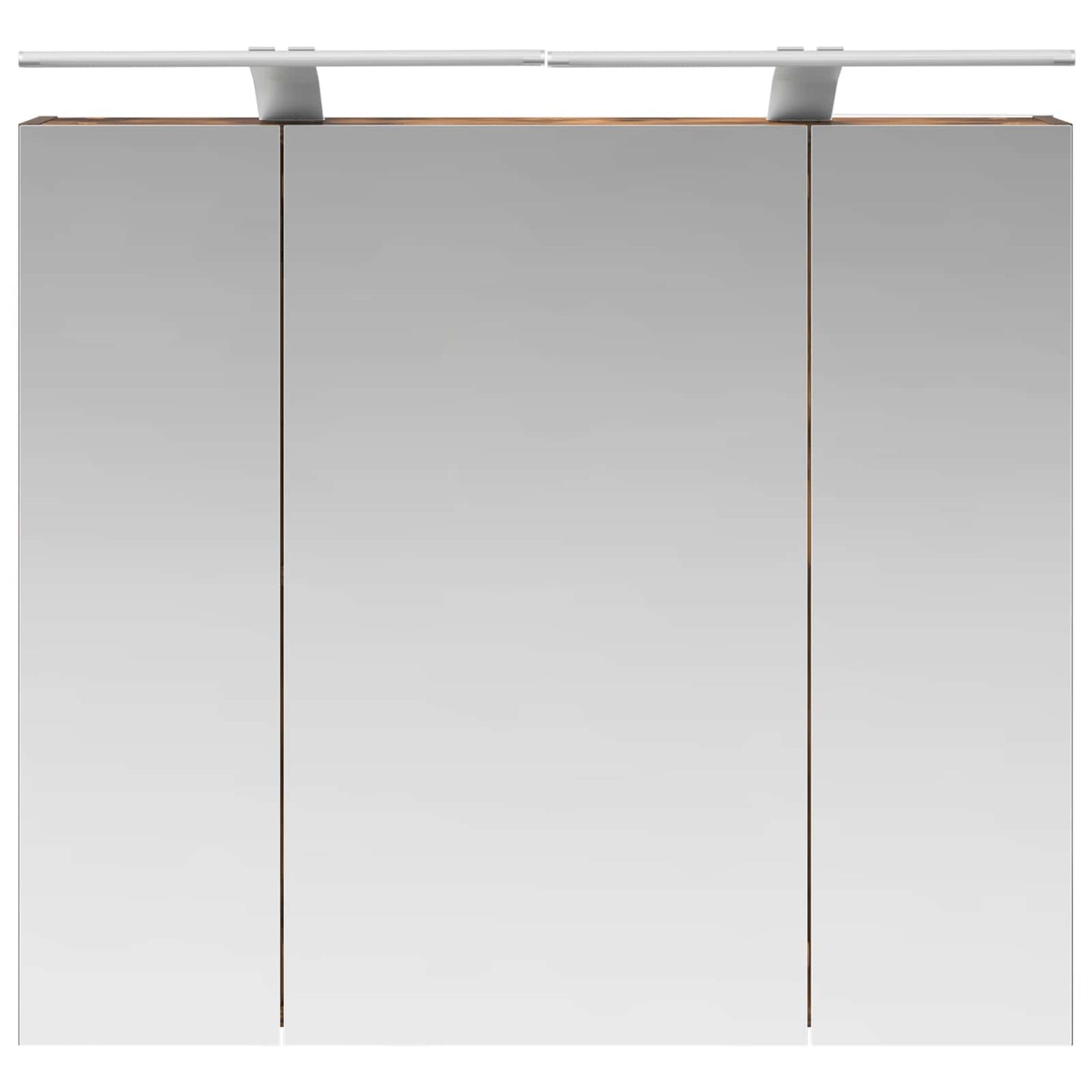 Bathroom Mirror Cabinet with Shelf Smoked Oak 80 x 14.5 x 70 cm