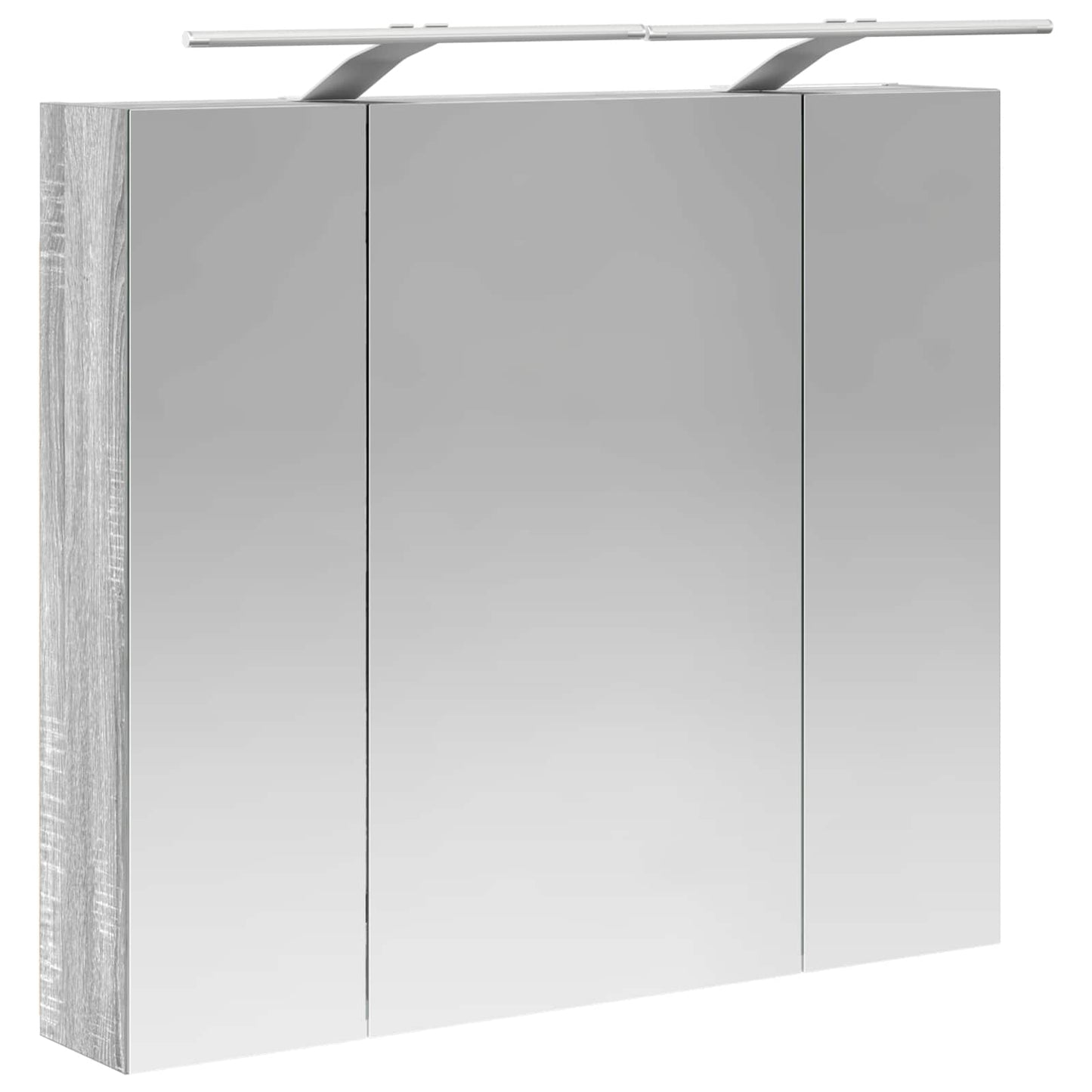Bathroom Mirror Cabinet with Door Grey Sonoma 80 x 14.5 x 70 cm