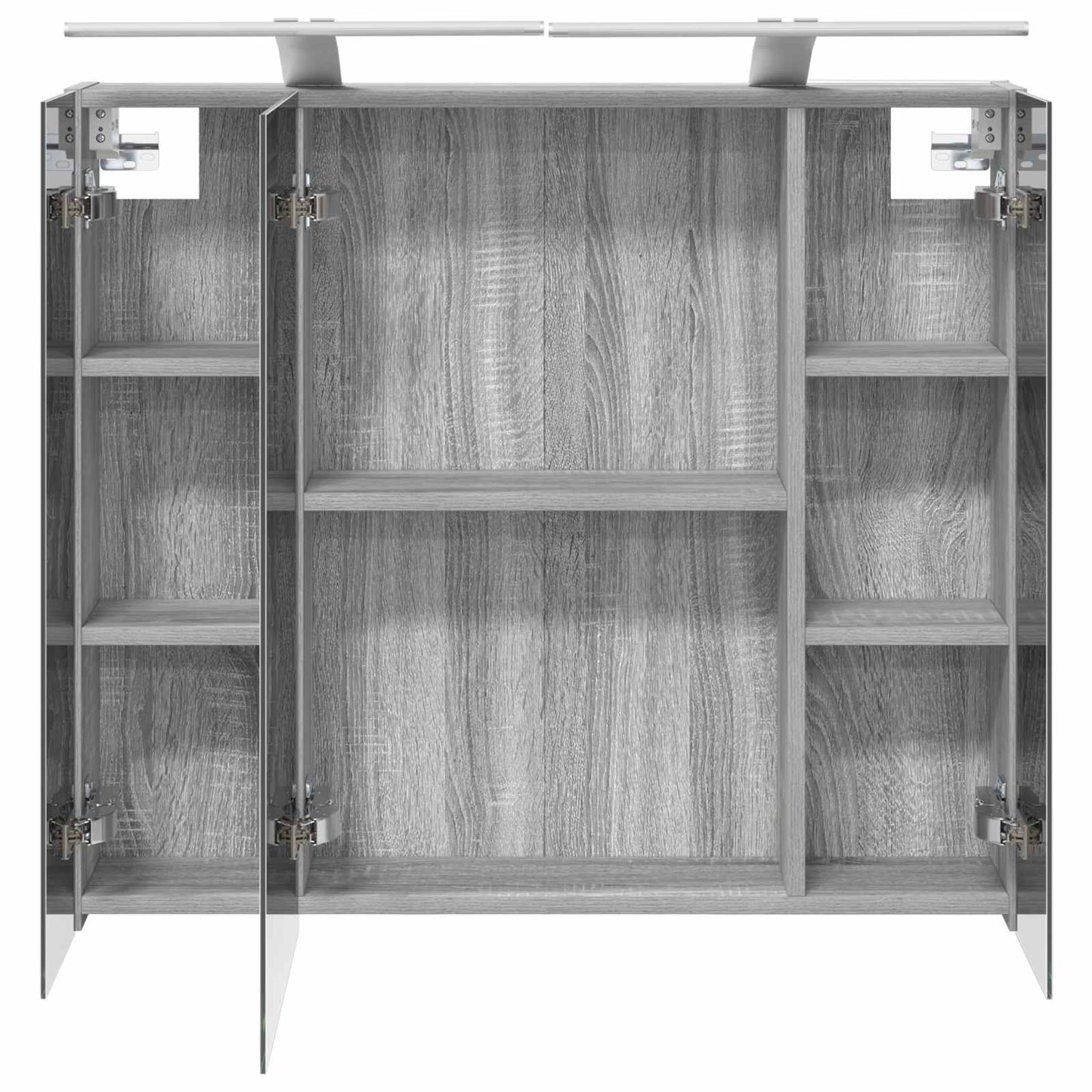 Bathroom Mirror Cabinet with Door Grey Sonoma 80 x 14.5 x 70 cm
