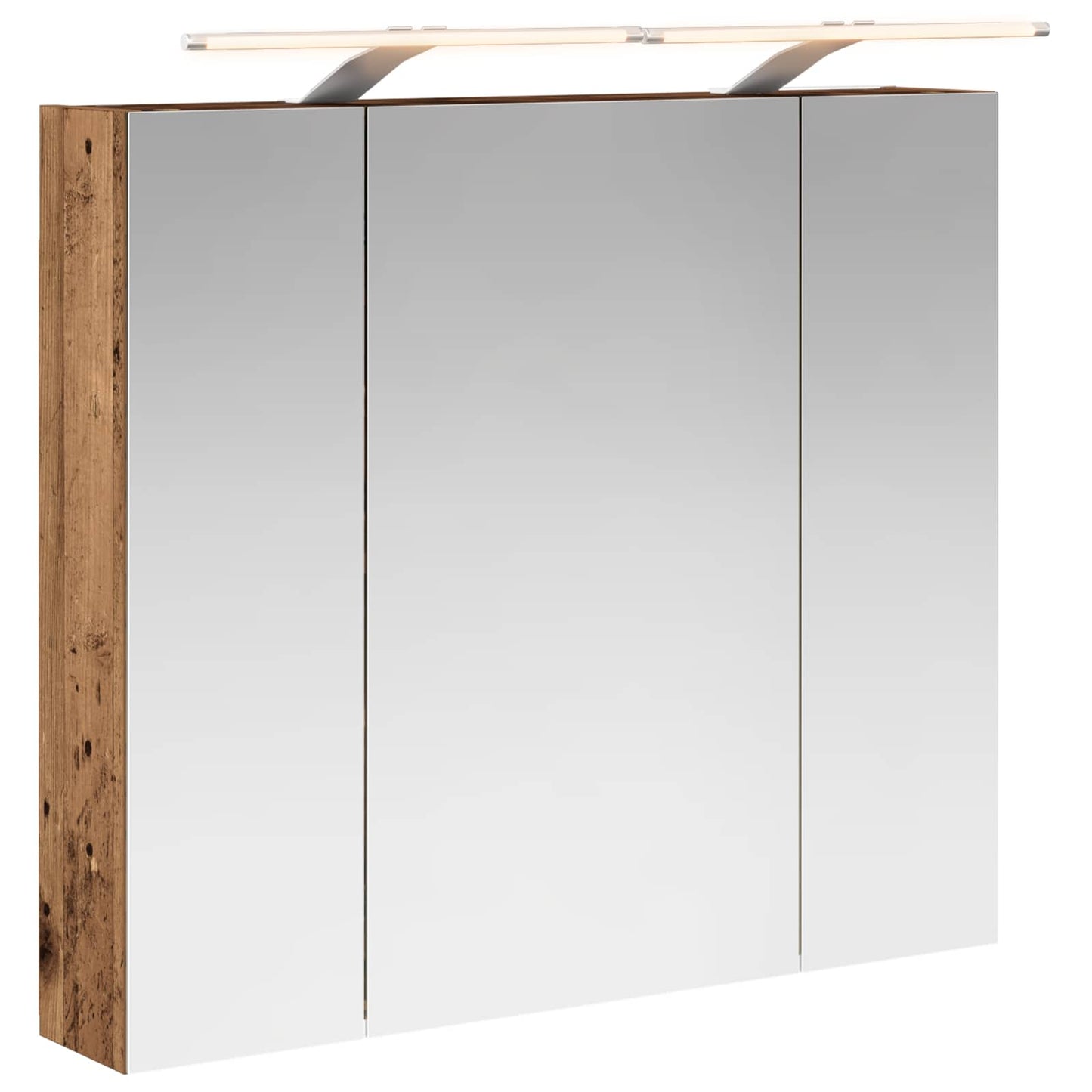 Bathroom Mirror Cabinet with Shelf Old Wood 80 x 14.5 x 70 cm