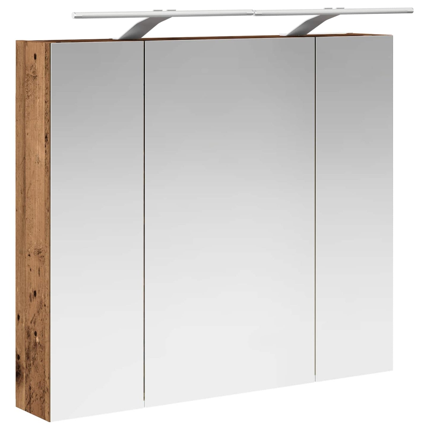 Bathroom Mirror Cabinet with Shelf Old Wood 80 x 14.5 x 70 cm