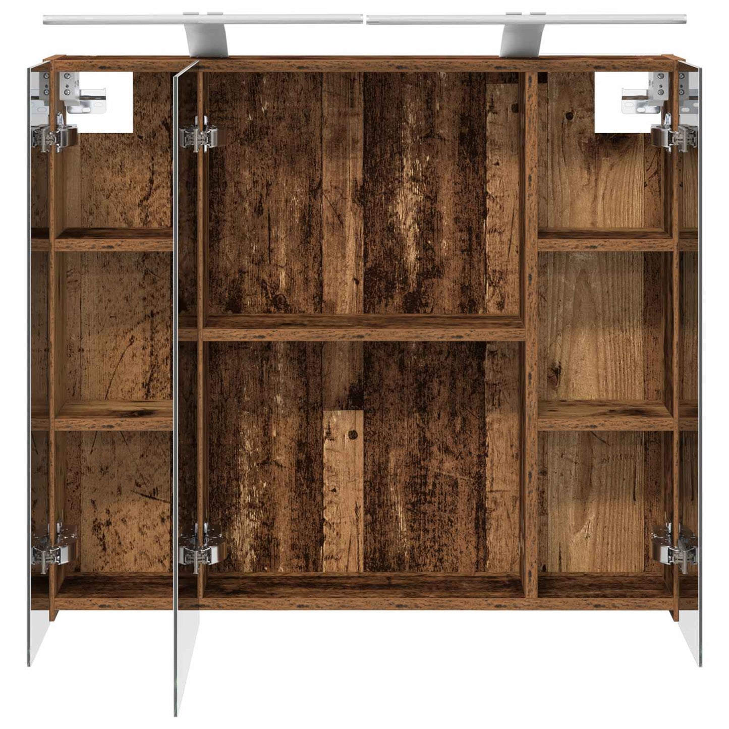 Bathroom Mirror Cabinet with Shelf Old Wood 80 x 14.5 x 70 cm
