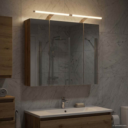 Bathroom Mirror Cabinet Artisian Oak 80 x 14.5 x 70 cm