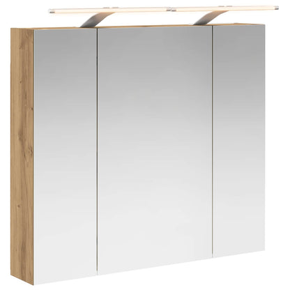 Bathroom Mirror Cabinet Artisian Oak 80 x 14.5 x 70 cm