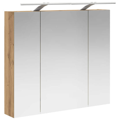Bathroom Mirror Cabinet Artisian Oak 80 x 14.5 x 70 cm