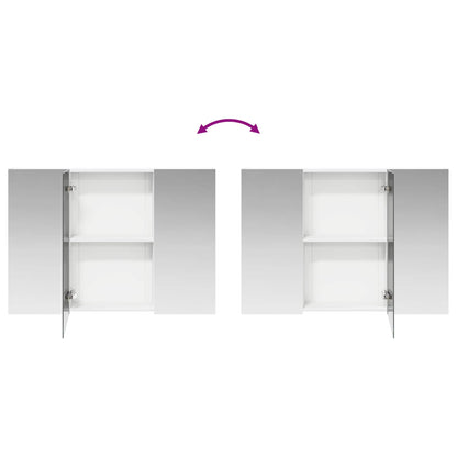 Bathroom Mirror Cabinet with Shelf White 100 x 14.5 x 70 cm