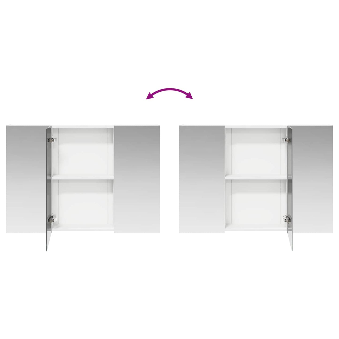 Bathroom Mirror Cabinet with Shelf White 100 x 14.5 x 70 cm