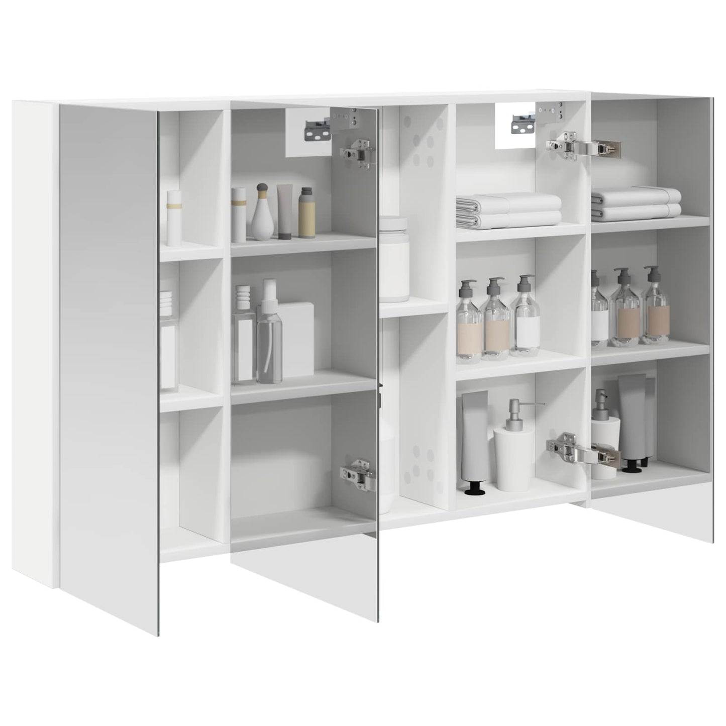 Bathroom Mirror Cabinet with Shelf White 100 x 14.5 x 70 cm