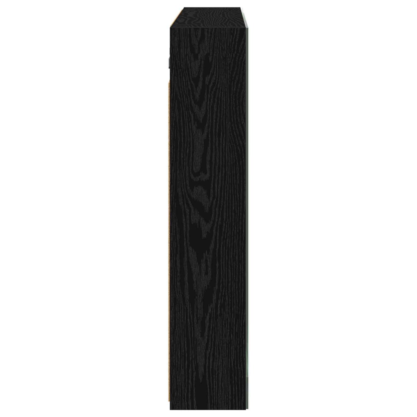 Bathroom Mirror Cabinet with Shelf Black Oak 100 x 14.5 x 70 cm