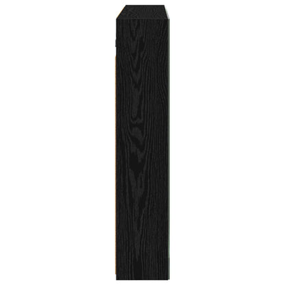 Bathroom Mirror Cabinet with Shelf Black Oak 100 x 14.5 x 70 cm