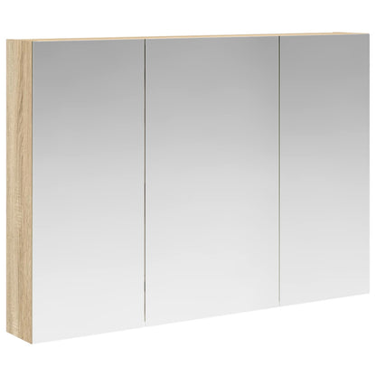 Bathroom Mirror Cabinet with Door Sonoma Oak 100 x 14.5 x 70 cm