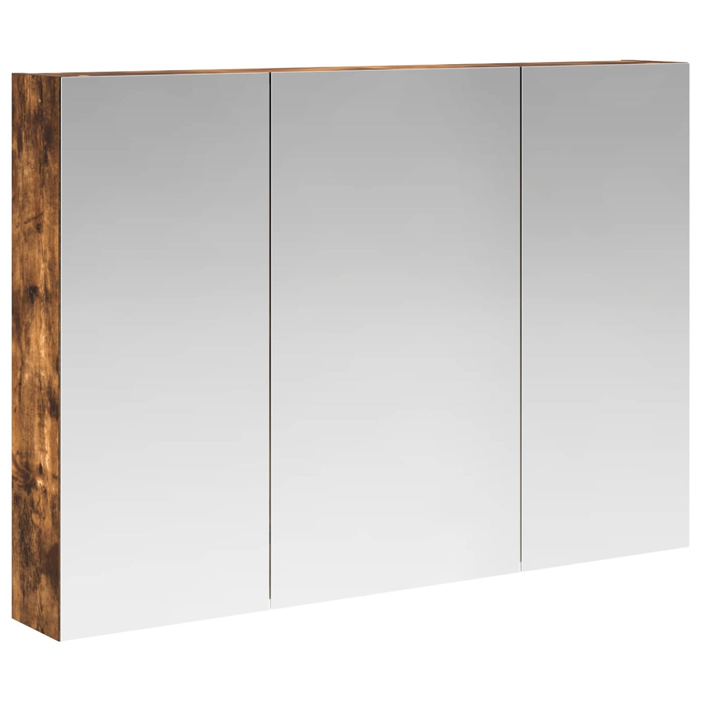 Bathroom Mirror Cabinet with Door Smoked Oak 100 x 14.5 x 70 cm
