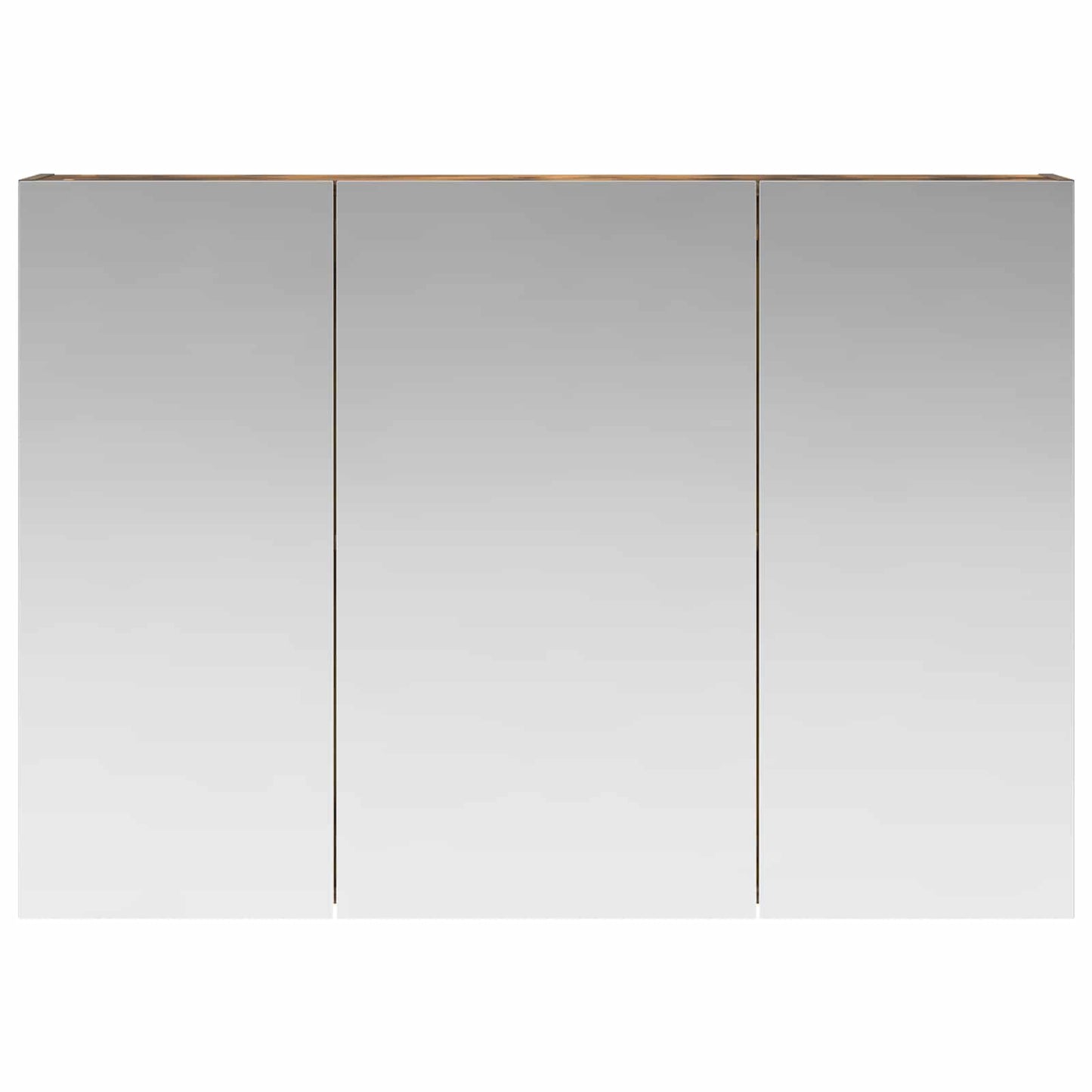 Bathroom Mirror Cabinet with Door Smoked Oak 100 x 14.5 x 70 cm
