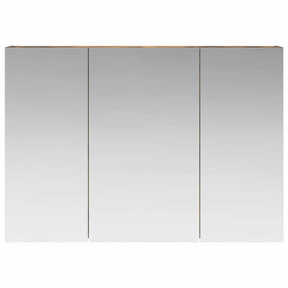 Bathroom Mirror Cabinet with Door Smoked Oak 100 x 14.5 x 70 cm