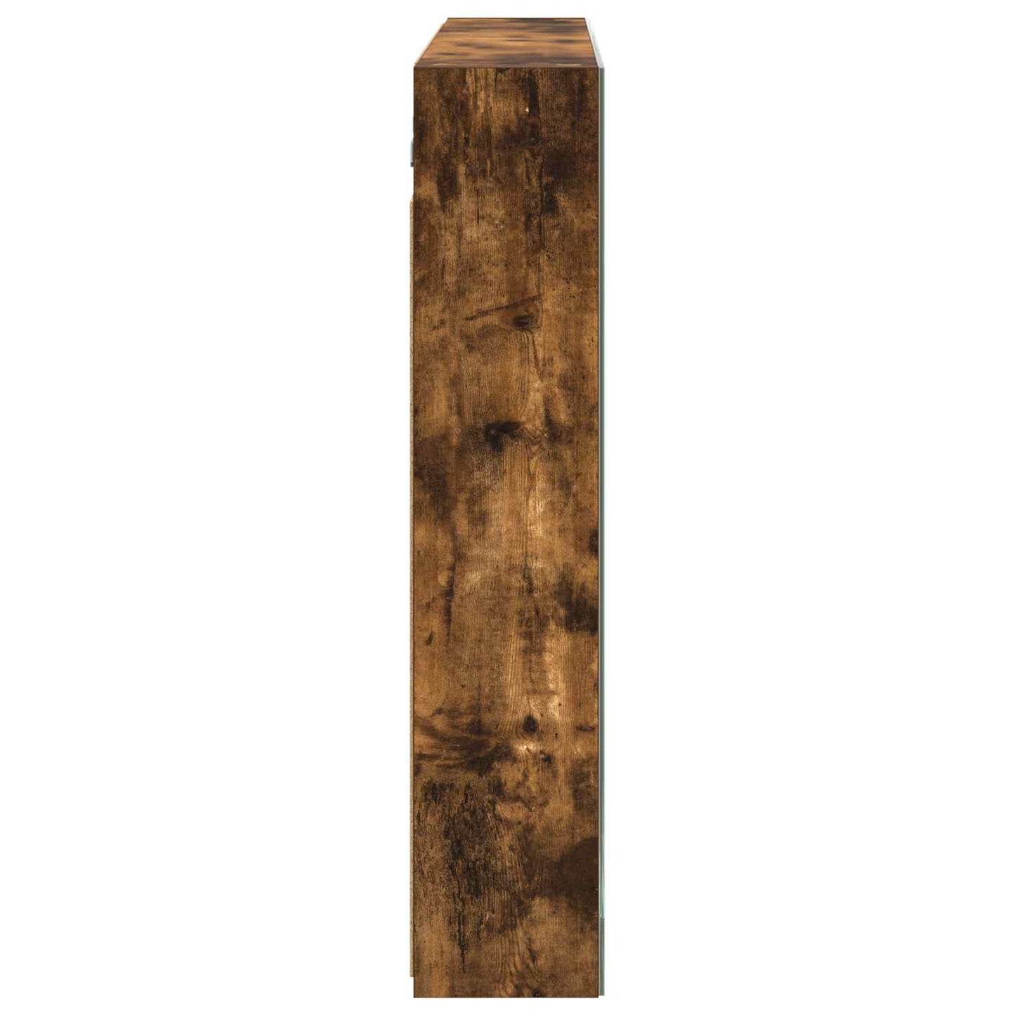 Bathroom Mirror Cabinet with Door Smoked Oak 100 x 14.5 x 70 cm