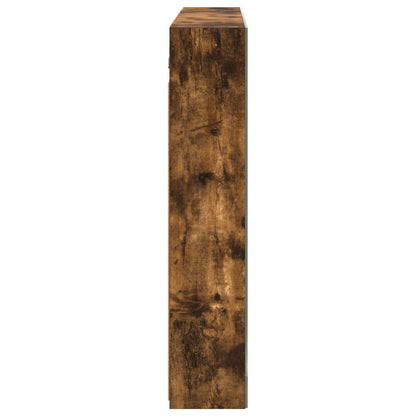 Bathroom Mirror Cabinet with Door Smoked Oak 100 x 14.5 x 70 cm