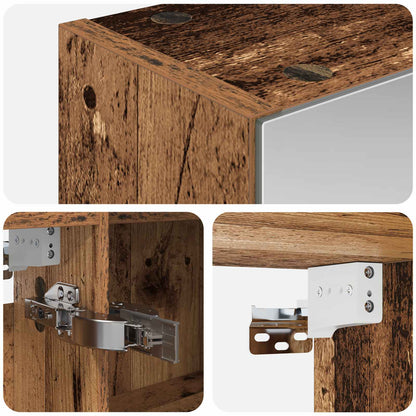 Bathroom Mirror Cabinet with Shelf Old Wood 100 x 14.5 x 70 cm