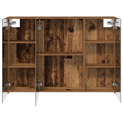 Bathroom Mirror Cabinet with Shelf Old Wood 100 x 14.5 x 70 cm