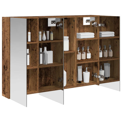 Bathroom Mirror Cabinet with Shelf Old Wood 100 x 14.5 x 70 cm
