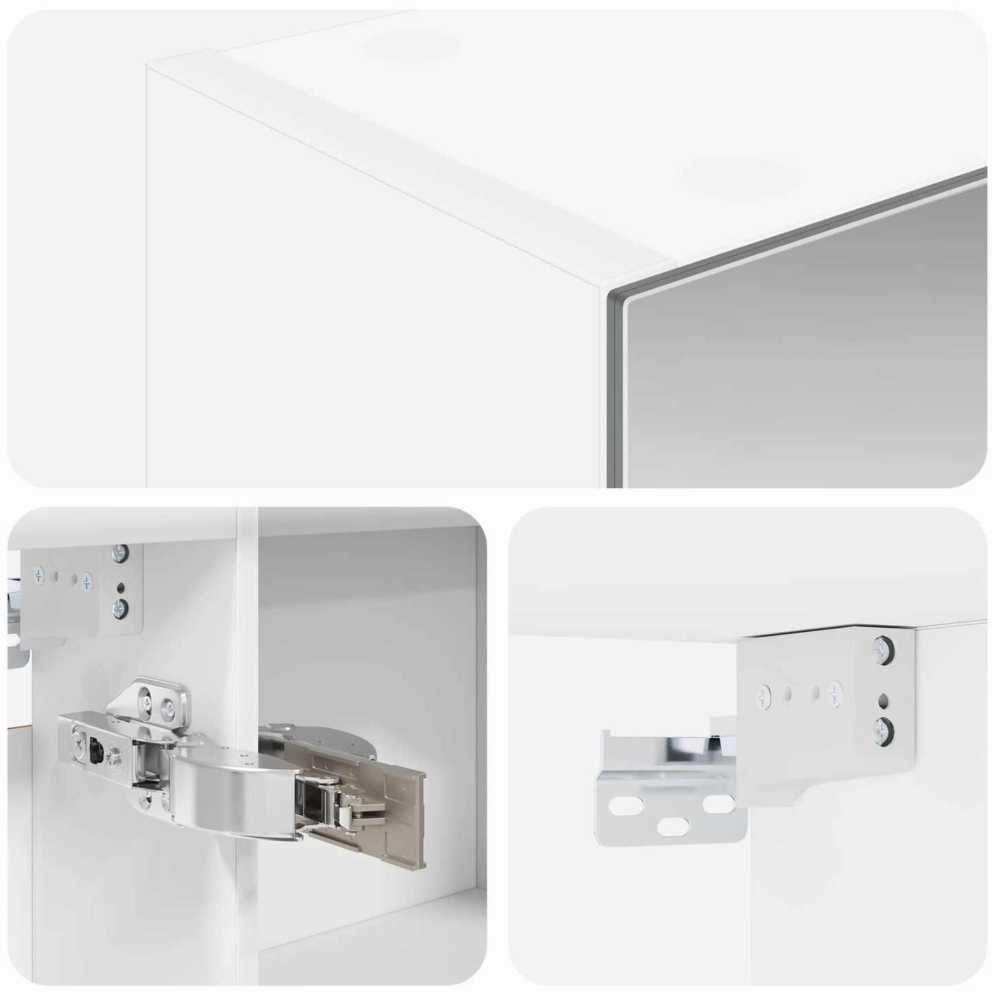Bathroom Mirror Cabinet with Shelf White 100 x 14.5 x 70 cm