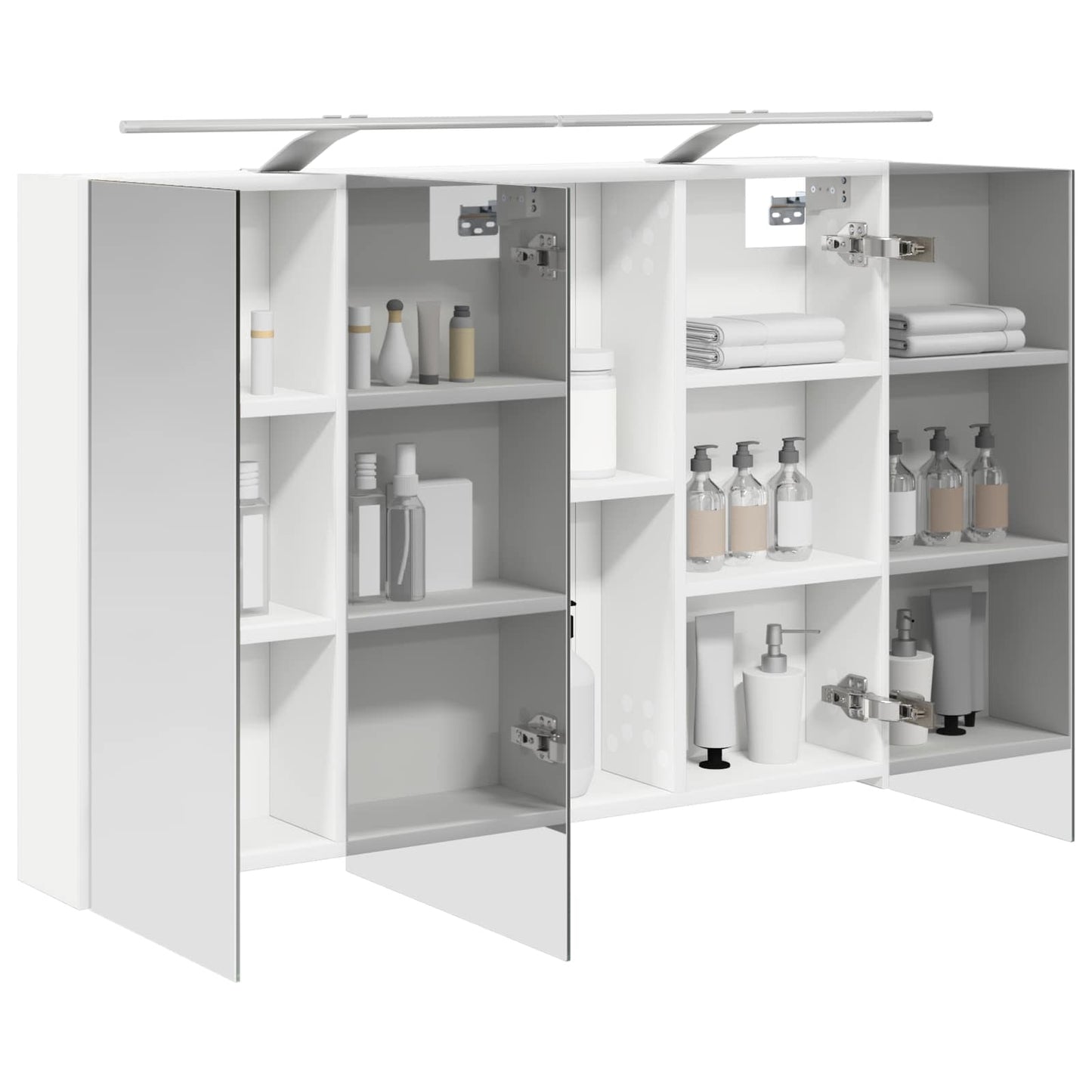 Bathroom Mirror Cabinet with Shelf White 100 x 14.5 x 70 cm