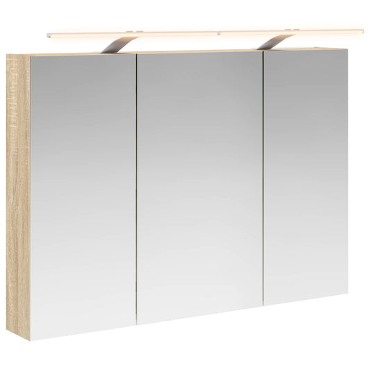 Bathroom Mirror Cabinet Sonoma Oak 100 x 14.5 x 70 cm