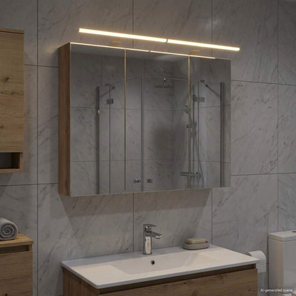 Bathroom Mirror Cabinet Artisian Oak 100 x 14.5 x 70 cm