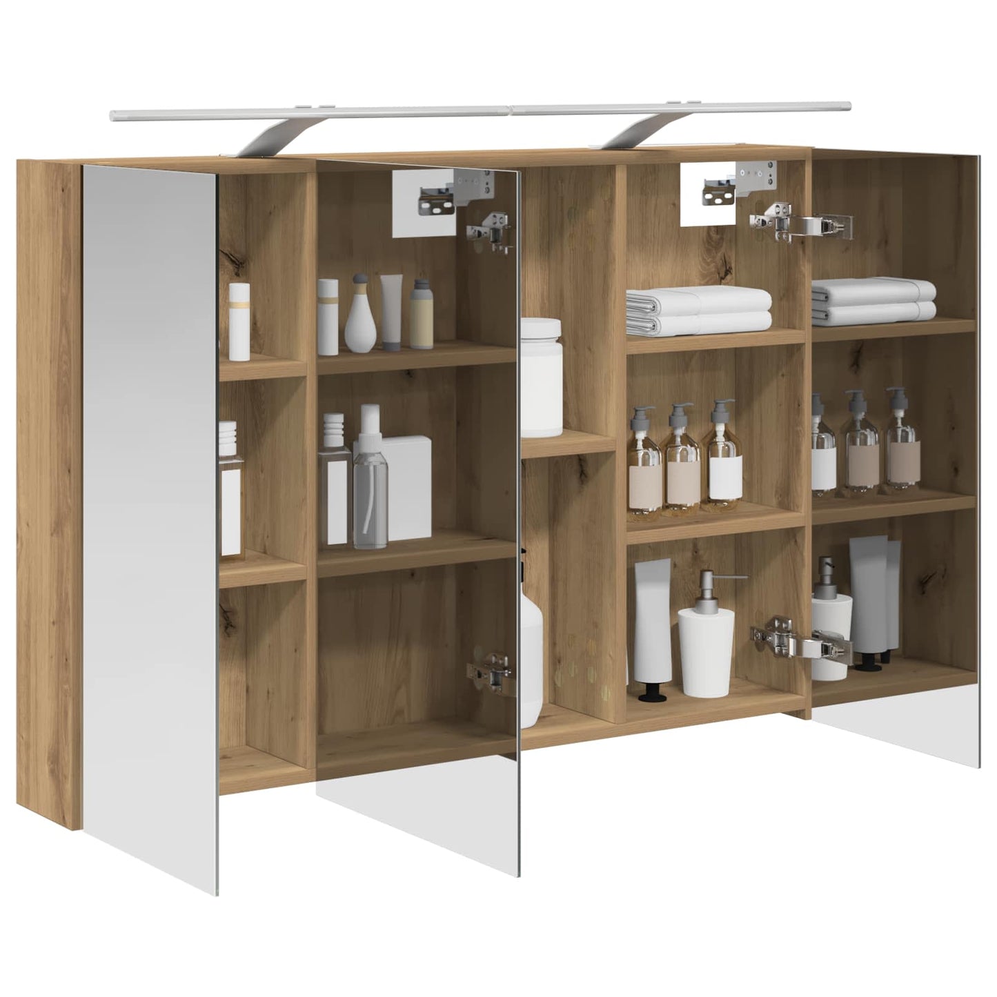 Bathroom Mirror Cabinet Artisian Oak 100 x 14.5 x 70 cm