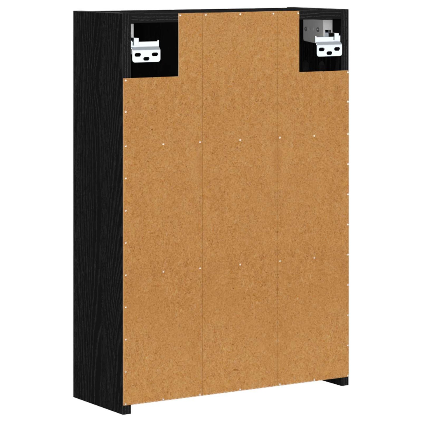 Bathroom Mirror Cabinet with Shelf Black Oak 43 x 16 x 62.5 cm